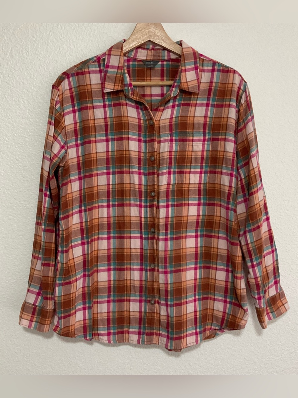 Eddie Bauer Women's Plaid Button-Up Shirt, Size M